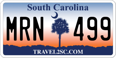 SC license plate MRN499