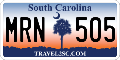 SC license plate MRN505