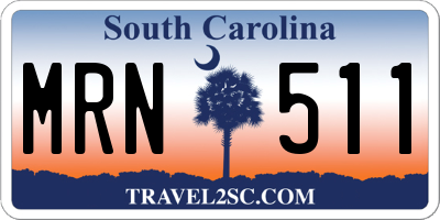 SC license plate MRN511