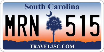 SC license plate MRN515
