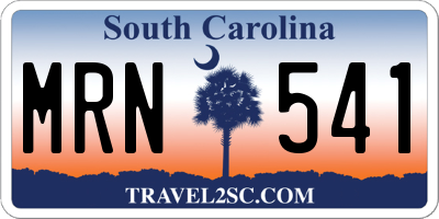 SC license plate MRN541