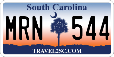 SC license plate MRN544