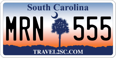 SC license plate MRN555