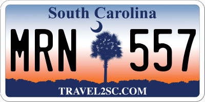 SC license plate MRN557