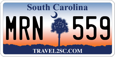 SC license plate MRN559