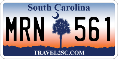 SC license plate MRN561