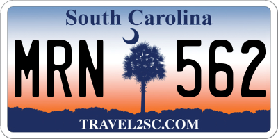 SC license plate MRN562