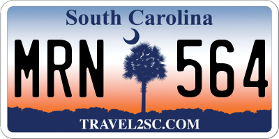 SC license plate MRN564