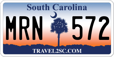 SC license plate MRN572