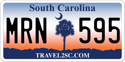 SC license plate MRN595