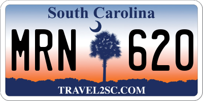 SC license plate MRN620