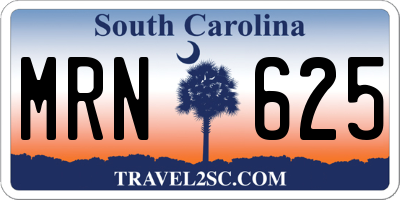 SC license plate MRN625