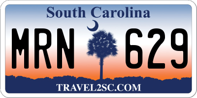 SC license plate MRN629