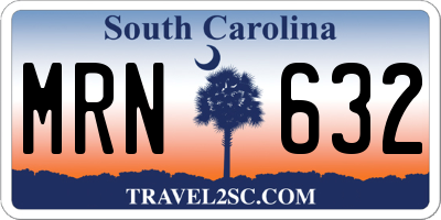 SC license plate MRN632