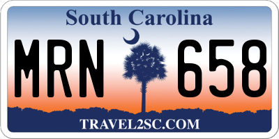 SC license plate MRN658