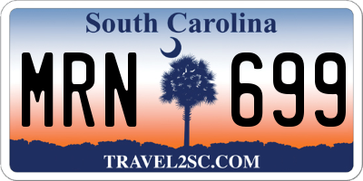 SC license plate MRN699