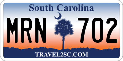 SC license plate MRN702