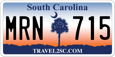 SC license plate MRN715