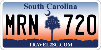 SC license plate MRN720