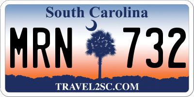 SC license plate MRN732