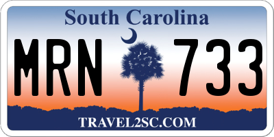 SC license plate MRN733
