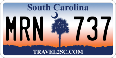 SC license plate MRN737