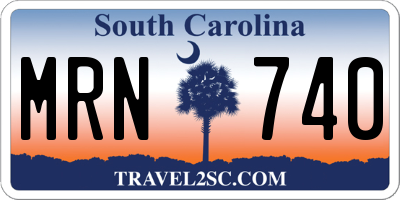 SC license plate MRN740