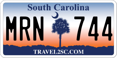 SC license plate MRN744
