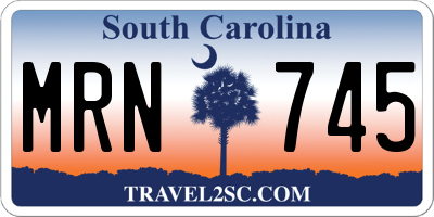 SC license plate MRN745