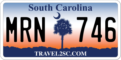 SC license plate MRN746