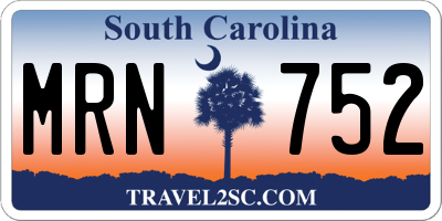 SC license plate MRN752