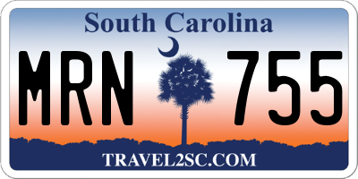 SC license plate MRN755