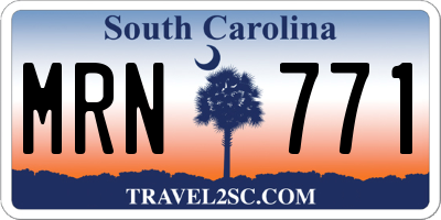 SC license plate MRN771