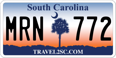 SC license plate MRN772