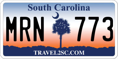 SC license plate MRN773
