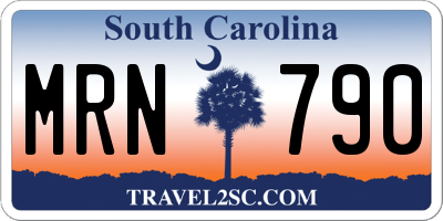 SC license plate MRN790