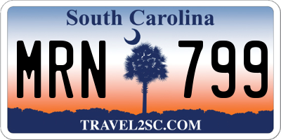 SC license plate MRN799