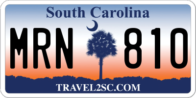 SC license plate MRN810
