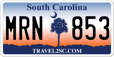 SC license plate MRN853