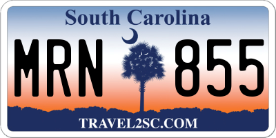 SC license plate MRN855