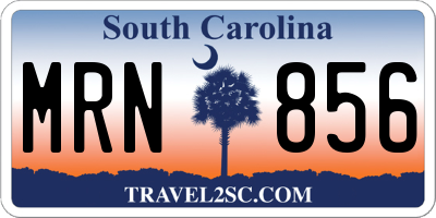 SC license plate MRN856