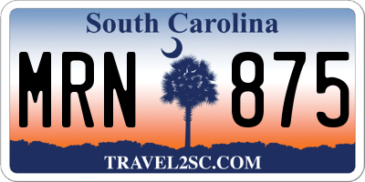 SC license plate MRN875