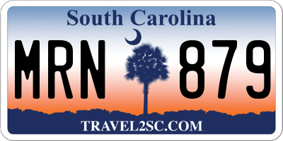 SC license plate MRN879