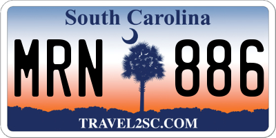 SC license plate MRN886