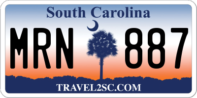 SC license plate MRN887
