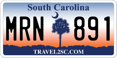 SC license plate MRN891