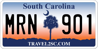 SC license plate MRN901