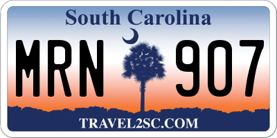 SC license plate MRN907