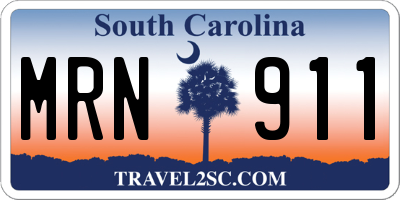SC license plate MRN911