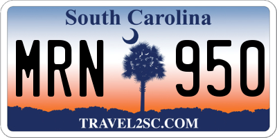 SC license plate MRN950
